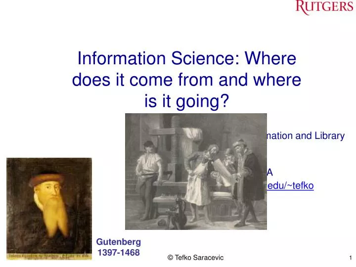 information science where does it come from and where is it going