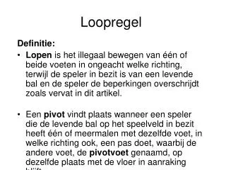 loopregel