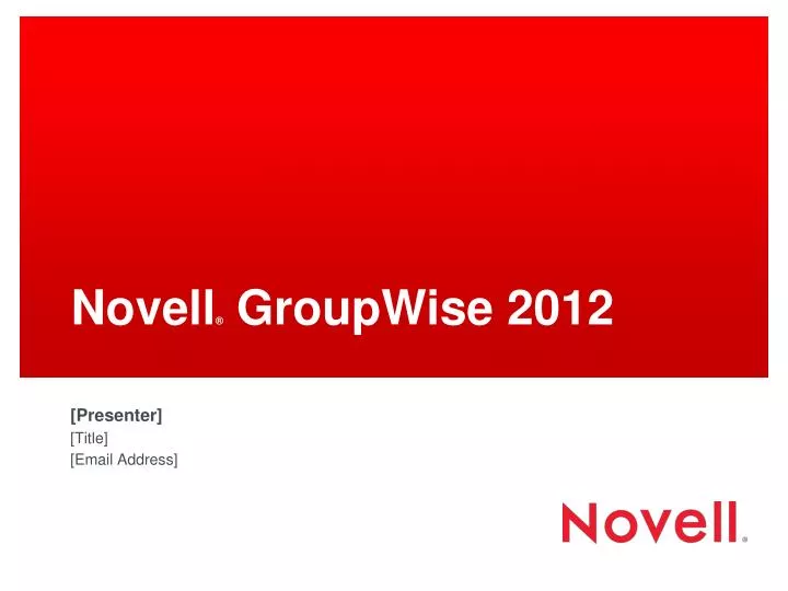 novell groupwise 2012