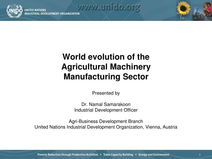 world evolution of the agricultural machinery manufacturing sector