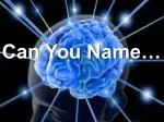 Can You Name… - slide 1