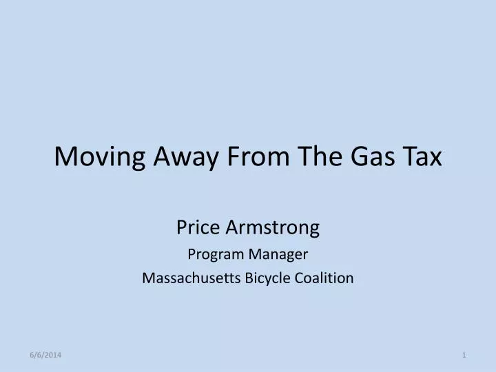 moving away from the gas tax