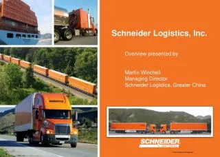 Schneider National, Inc. is a North American transportation leader with a broad portfolio of services