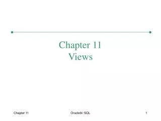 Chapter 11 Views