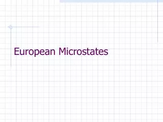 European Microstates