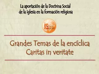 La aportación de la Doctrina Social de la Iglesia en la formación religiosa