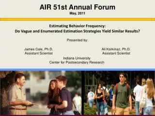 AIR 51st Annual Forum May, 2011