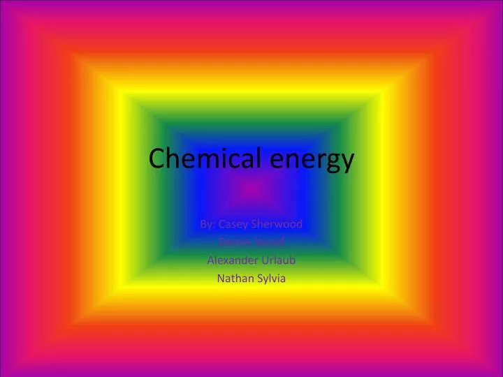 chemical energy