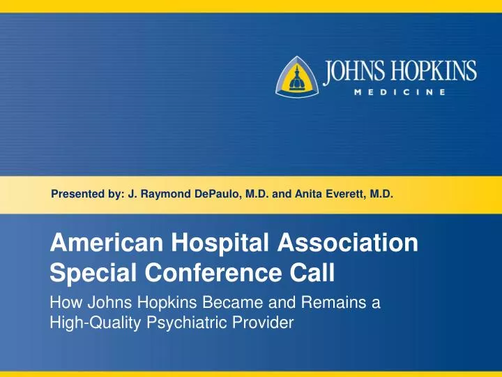 american hospital association special conference call