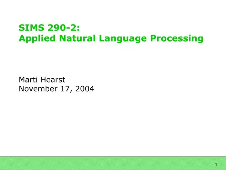 sims 290 2 applied natural language processing