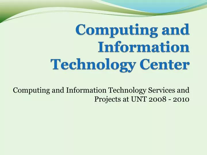 computing and information technology center