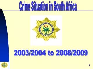 Crime Situation in South Africa