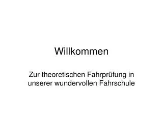 willkommen