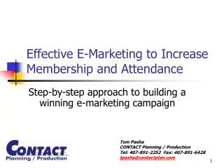 Effective E-Marketing to Increase Membership and Attendance