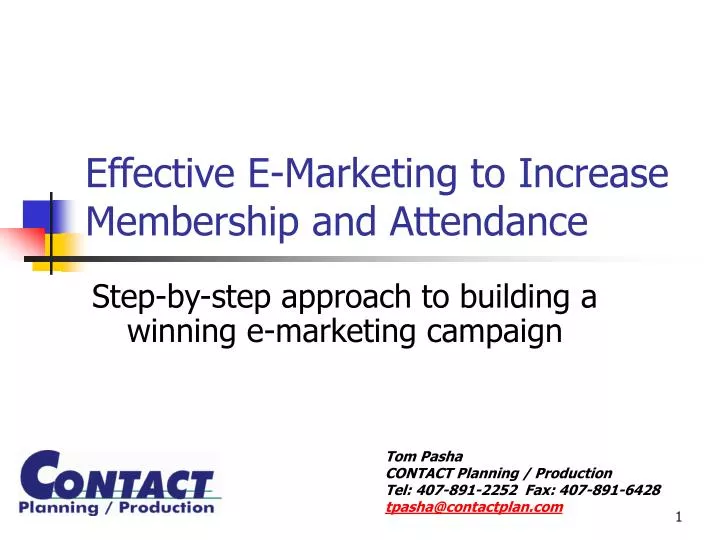 effective e marketing to increase membership and attendance