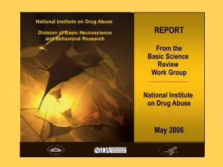 REPORT From the Basic Science Review Work Group National Institute on Drug Abuse May 2006