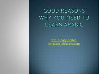 Reasons Why Learn Arabic Language