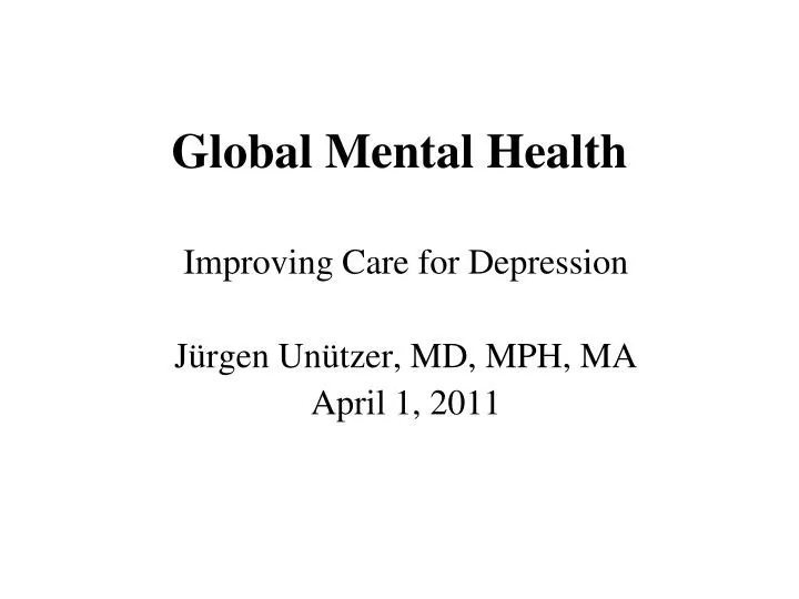 global mental health