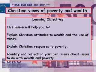 Christian views of poverty and wealth.