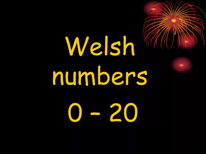welsh numbers