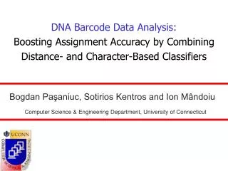 DNA Barcode Data Analysis: Boosting Assignment Accuracy by Combining Distance- and Character-Based Classifiers
