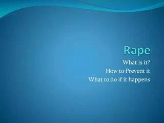 Rape