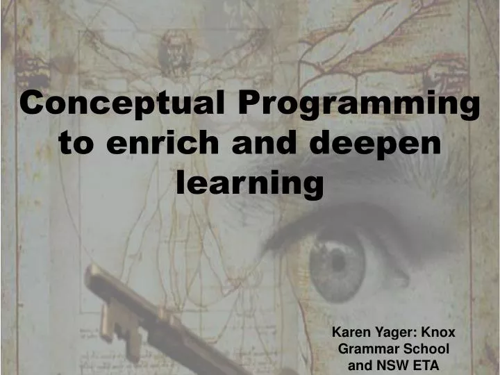 conceptual programming to enrich and deepen learning