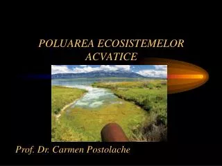 poluarea ecosistemelor acvatice