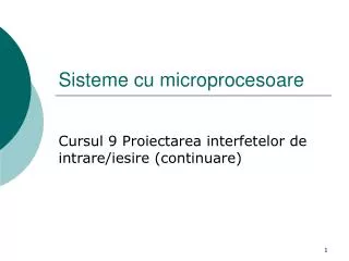 sisteme cu microprocesoare