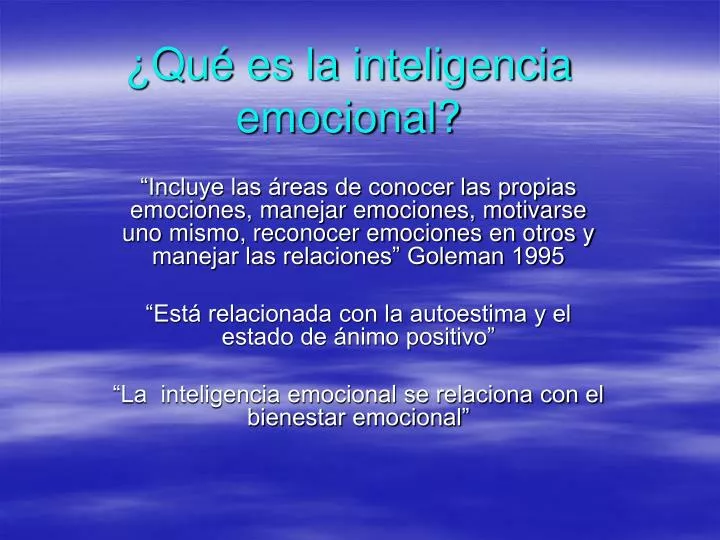 qu es la inteligencia emocional