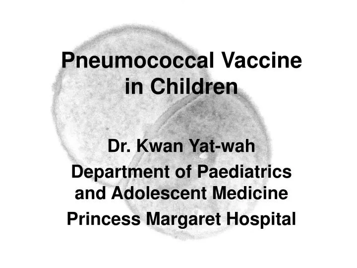 pneumococcal vaccine in children