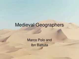 Medieval Geographers