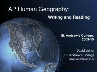 AP Human Geography :