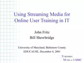 Using Streaming Media for Online User Training in IT