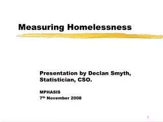 Measuring Homelessness