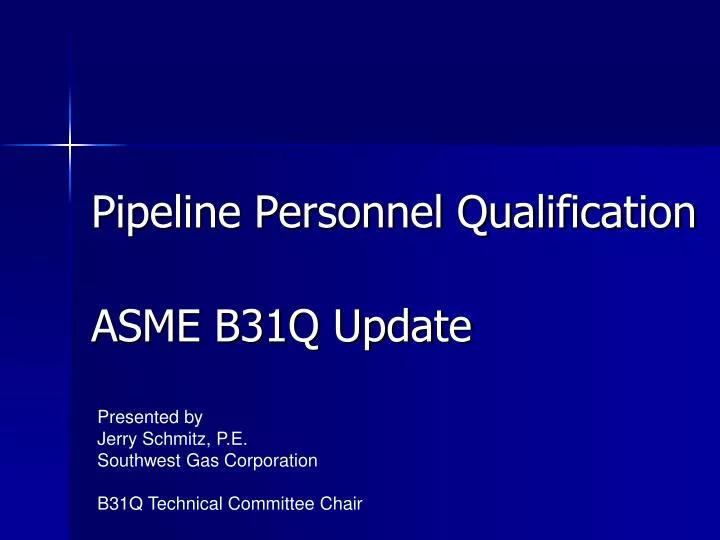 pipeline personnel qualification