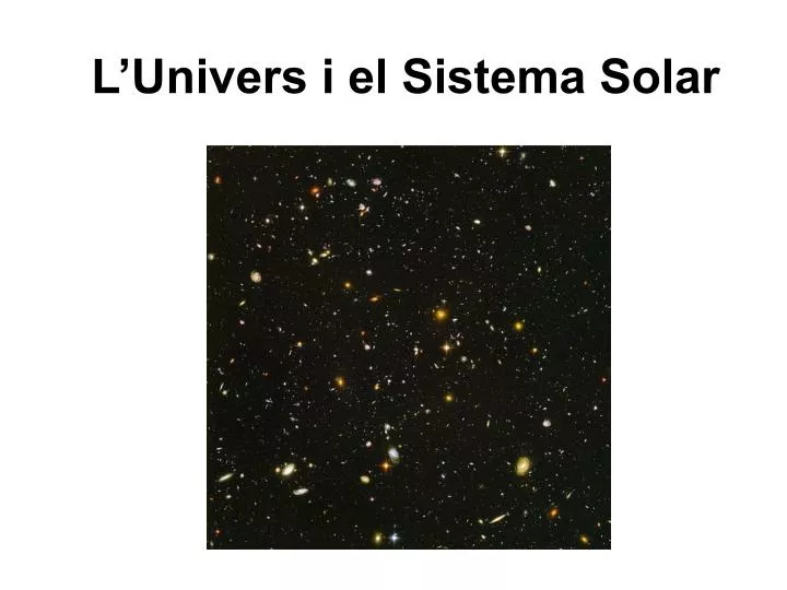 l univers i el sistema solar