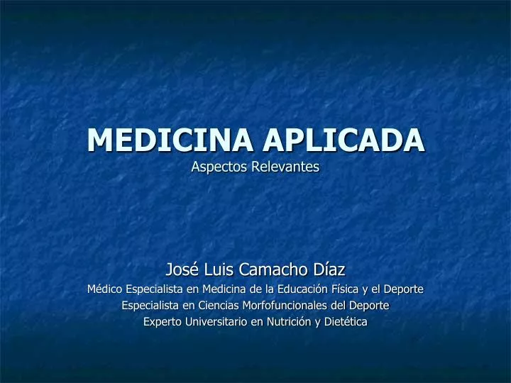 medicina aplicada aspectos relevantes