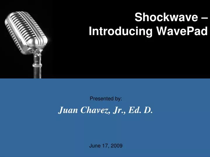 shockwave introducing wavepad