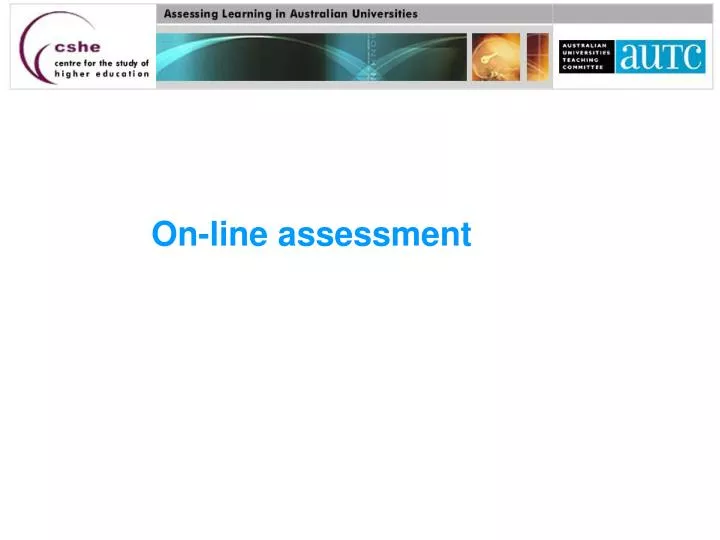 on line assessment