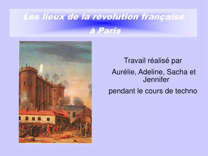 les lieux de la r volution fran aise paris