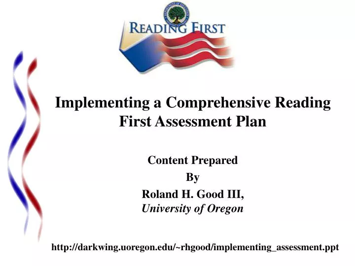 implementing a comprehensive reading first assessment plan