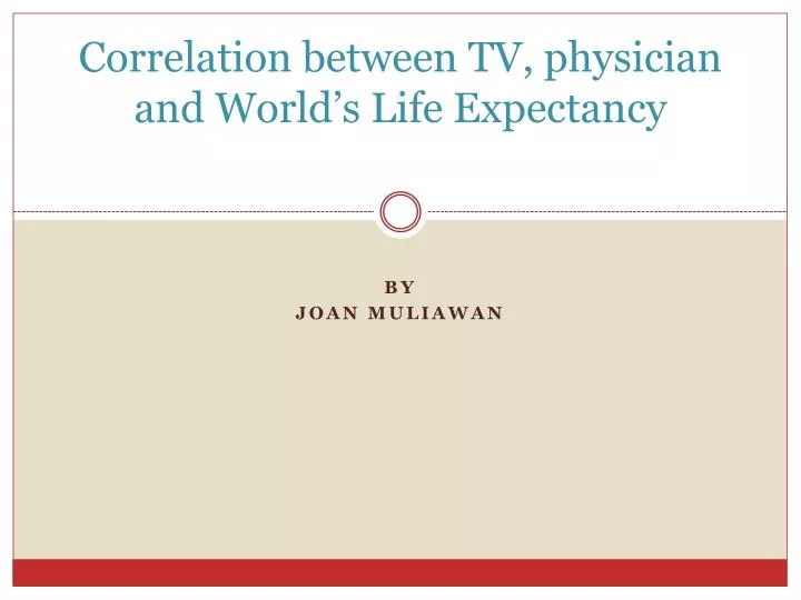 correlation between tv physician and world s life expectancy