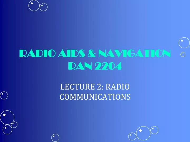 radio aids navigation ran 2204