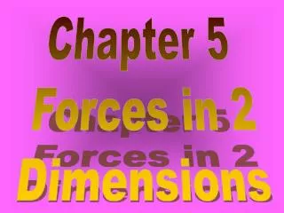 Chapter 5 Forces in 2 Dimensions