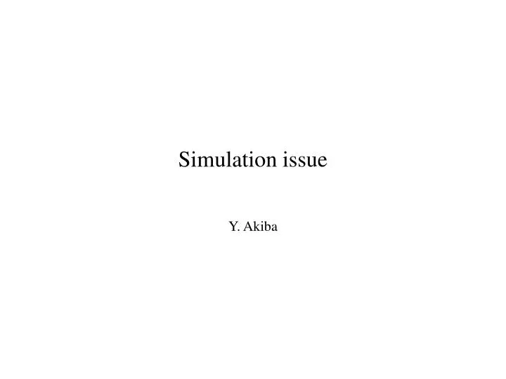 simulation issue