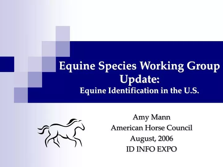 equine species working group update equine identification in the u s