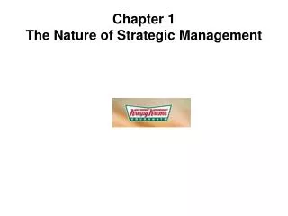 chapter 1 the nature of strategic management