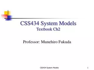 CSS434 System Models Textbook Ch2