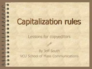Capitalization rules